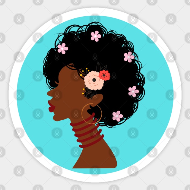 Afro Woman Melanin African American Sticker by Ms Ruth